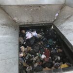 Trémie sur quai de transfert de déchets